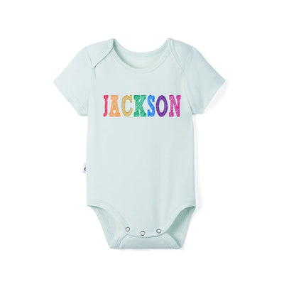 Custom Name Crayon Doodle Baby Onesie