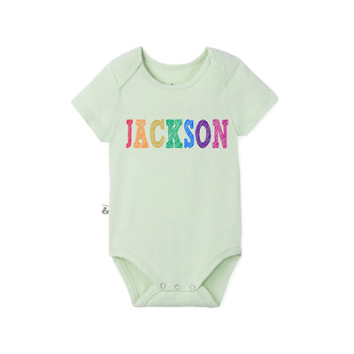 Custom Name Crayon Doodle Baby Onesie