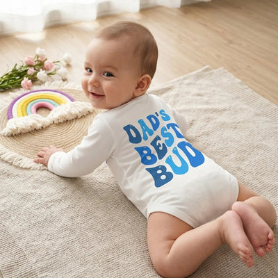 Custom Name Daddy's Best Bud Baby Onesie