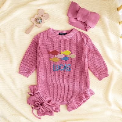 Custom Name Fishing Baby Romper