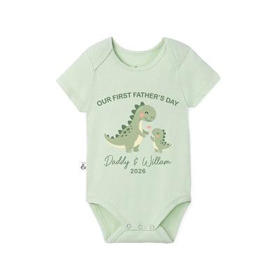 Custom Our First Father’s Day Baby Onesie
