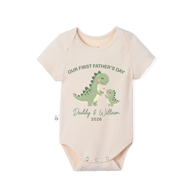 Custom Our First Father’s Day Baby Onesie