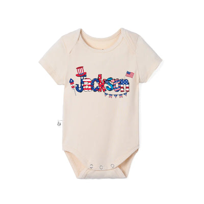 Custom Patriotic Baby Name Onesie