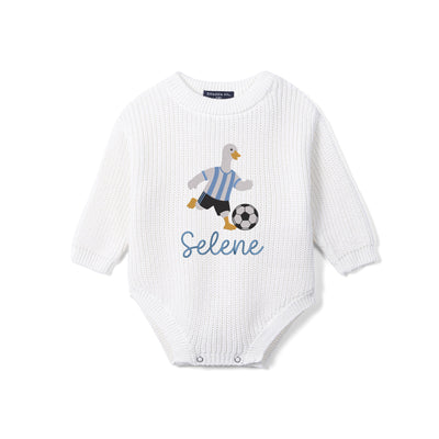 Custom Argentinian Goose Baby Name Rompers