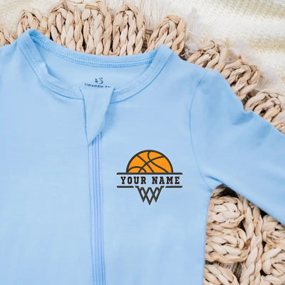Custom Basketball Printed Baby Pajamas