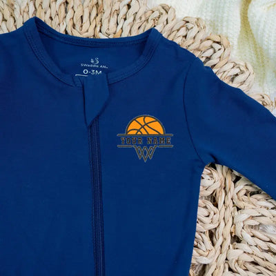 Custom Basketball Printed Baby Pajamas