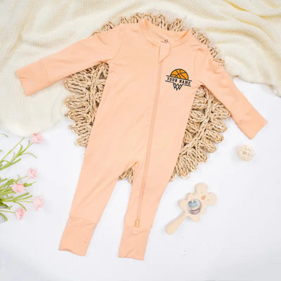 Custom Basketball Printed Baby Pajamas