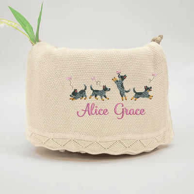 Custom Blue Heeler Dog Blanket