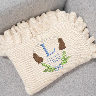 Personalized Boykin Spaniel Dog Baby Blanket