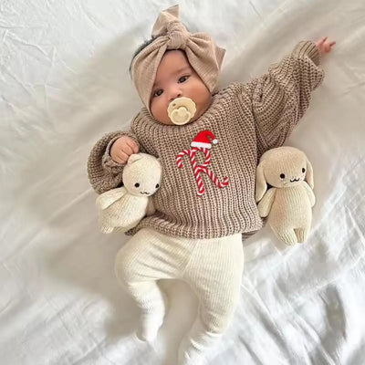 Personalized Candy Cane Initial Sweater