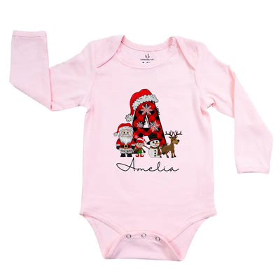 Custom Christmas Letter Santa Baby Onesie