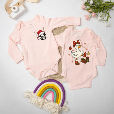 Custom Christmas 'Silly Goose On The Loose' Baby Onesie