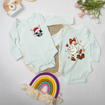 Custom Christmas 'Silly Goose On The Loose' Baby Onesie