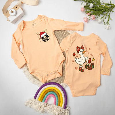 Custom Christmas 'Silly Goose On The Loose' Baby Onesie