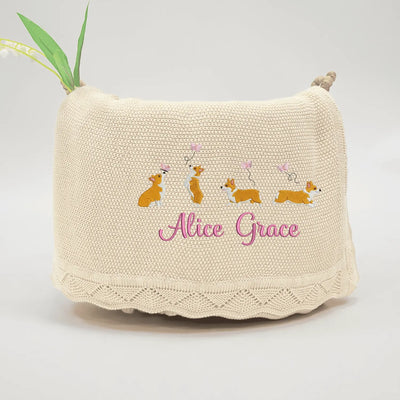 Custom Corgi Dog Blanket