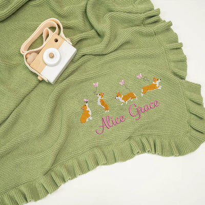 Custom Corgi Dog Blanket