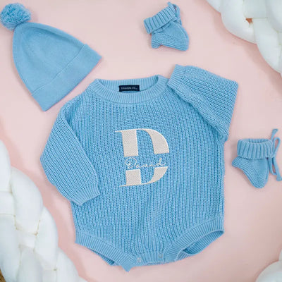Custom Embroidered Baby Name Romper - SwaddleAn