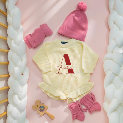 Custom Embroidered Baby Name Romper - SwaddleAn