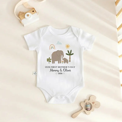 Custom First Mother’s Day Baby Onesie