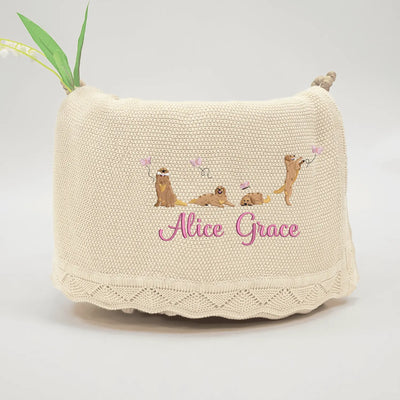 Custom Golden Retrieve Dog Blanket