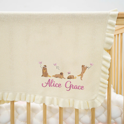 Custom Golden Retrieve Dog Blanket