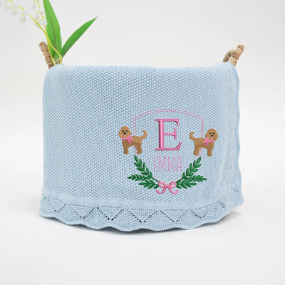 Custom Goldendoodle Dog Baby Blanket