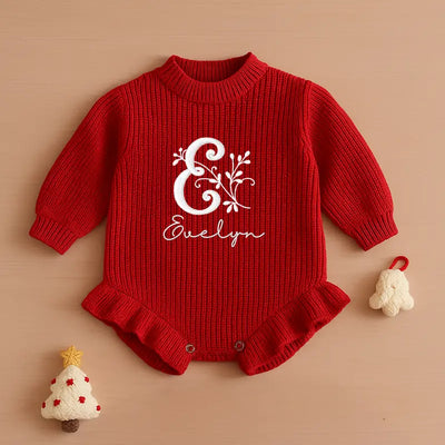 Custom Initials Baby Embroidery Romper