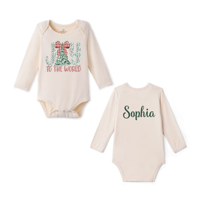 Custom Joy To The World Bamboo Baby Onesie