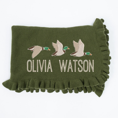 Custom Mallard Duck Baby Blanket