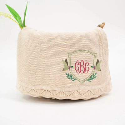 Custom Mallard Duck Monogrammed Name Baby Blanket SwaddleAn