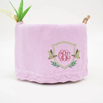 Custom Mallard Duck Monogrammed Name Baby Blanket SwaddleAn