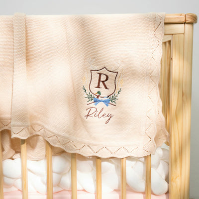 Custom Monogram Fishing Mallard Duck Baby Blanket 1