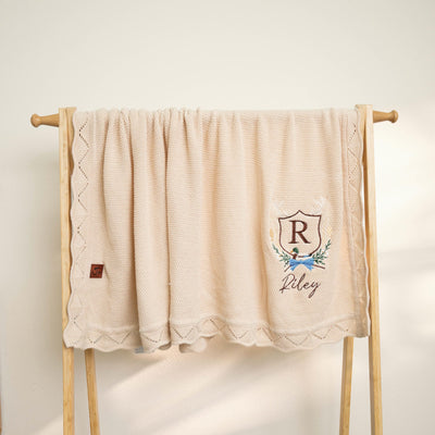 Custom Monogram Fishing Mallard Duck Baby Blanket 2