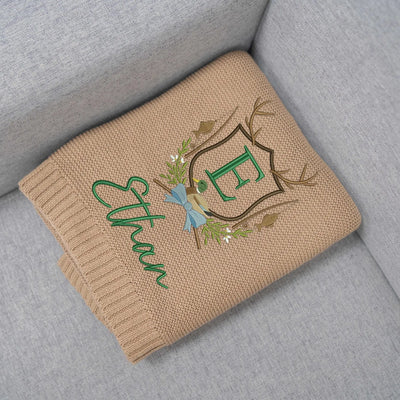Custom Monogram Fishing Mallard Duck Baby Blanket