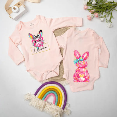 Custom Name Cute Easter Baby Onesie