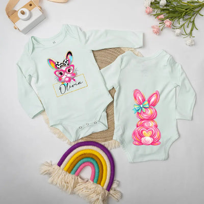 Custom Name Cute Easter Baby Onesie