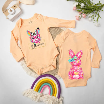 Custom Name Cute Easter Baby Onesie
