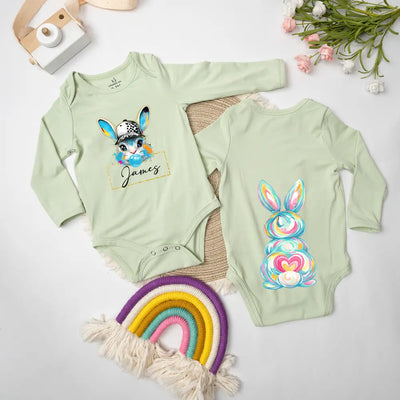 Custom Name Cute Easter Baby Onesie