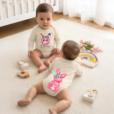 Custom Name Cute Easter Baby Onesie