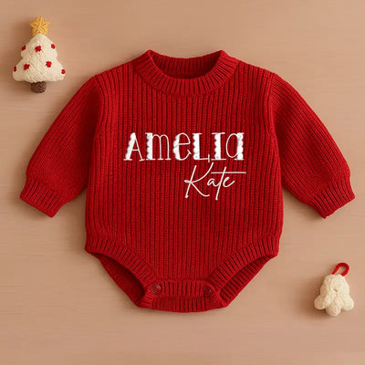 Custom Name Embroidered Baby Romper