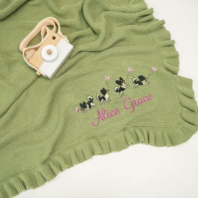 Custom Papillon Dog Blanket