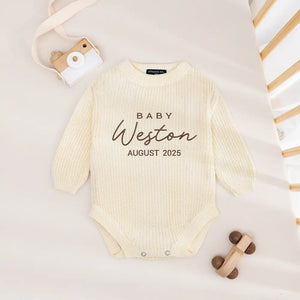 Custom Pregnancy Due Date Baby Romper