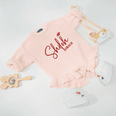 Custom Santa Hat Baby Name Romper - SwaddleAn