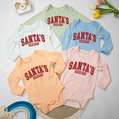 Custom Santa's Favorite Xmas Baby Onesie