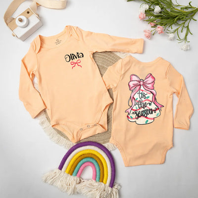 Custom 'Tis The Season' Christmas Baby Onesie