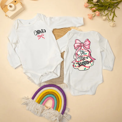 Custom 'Tis The Season' Christmas Baby Onesie
