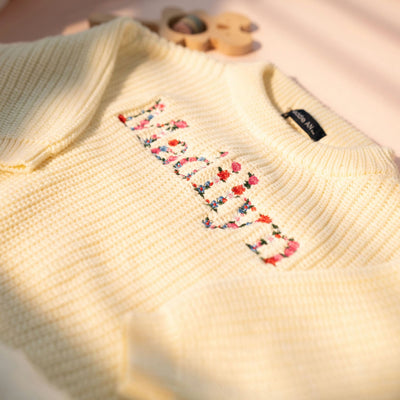 Personalized Floral Name Baby Romper