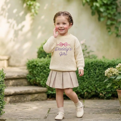 Daddy's Girl Embroidered Baby Sweater