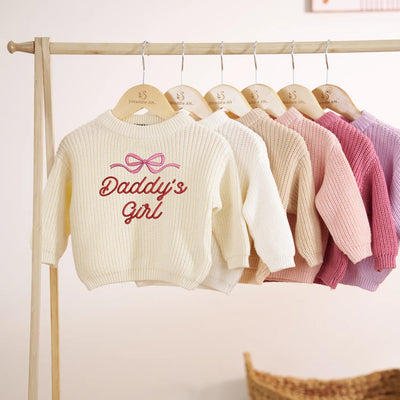 Daddy's Girl Embroidered Baby Sweater