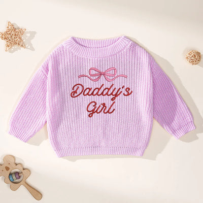 Daddy's Girl Embroidered Baby Sweater
